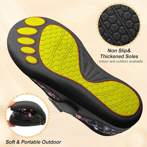 Image of Spesoul Wide Womens Slippers Adjustable House Shoes Indoor Outdoor Barefoot Slippers Cozy Walking Shoe Swollen Edema Diabetic Shoes