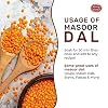 Masoor Dal 4 Pound Bag - Split Red Lentils Dry - All Natural, Pure, Vegan - Resealable Bag by Spicy World