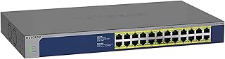 NETGEAR PoE Switch 24 Port Gigabit Ethernet Unmanaged Network Switch (GS524PP) - with 24 x PoE+ @ 300 W, Desktop or Rackmount, and Limited Lifetime Protection
