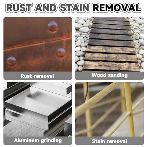 Rueda de trefilado de nailon flexible con grano abrasivo 320 para madera 5