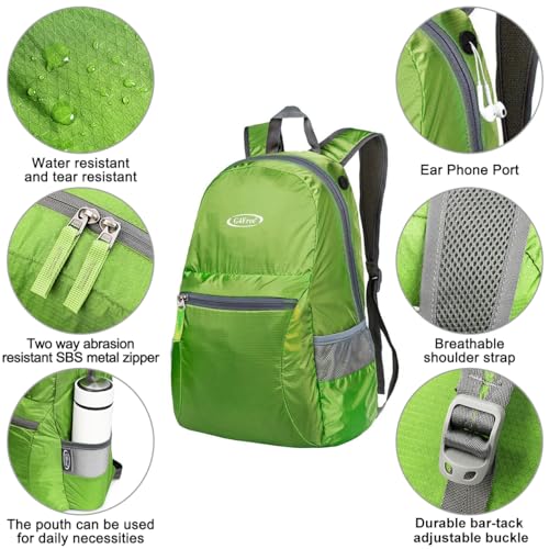 G4Free 20L Lightweight Packable Backpack Foldable Travel Hiking Daypack for Men and Women - Image 5