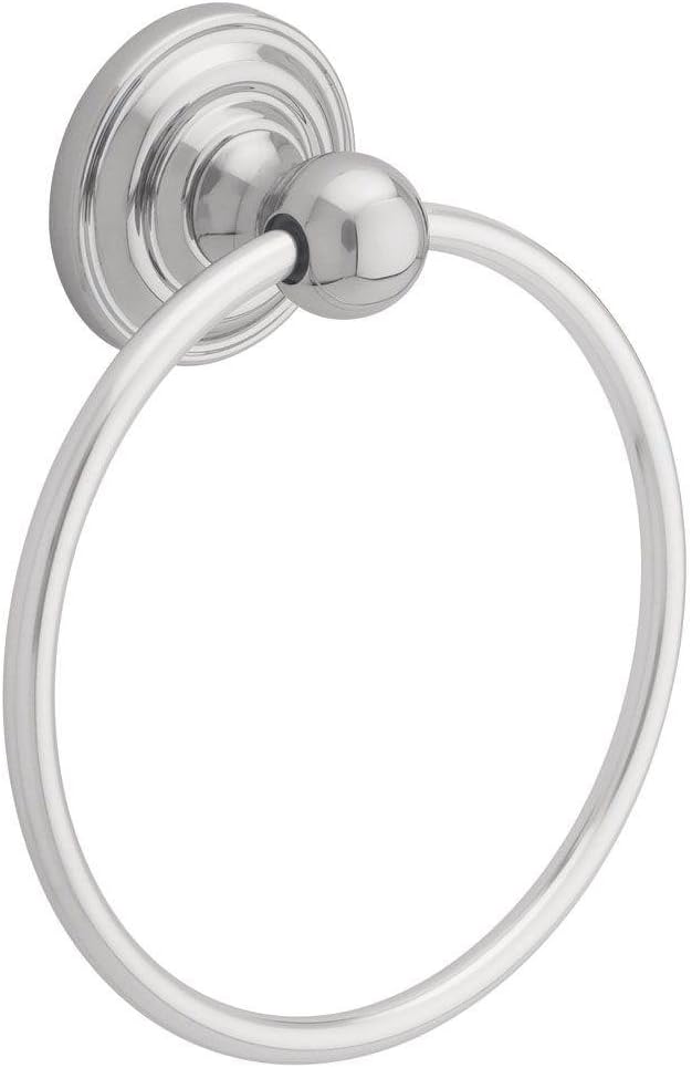 DELTA FAUCET 138272 Greenwich, Bath Hardware Accessory, Towel Ring, Polished Chrome