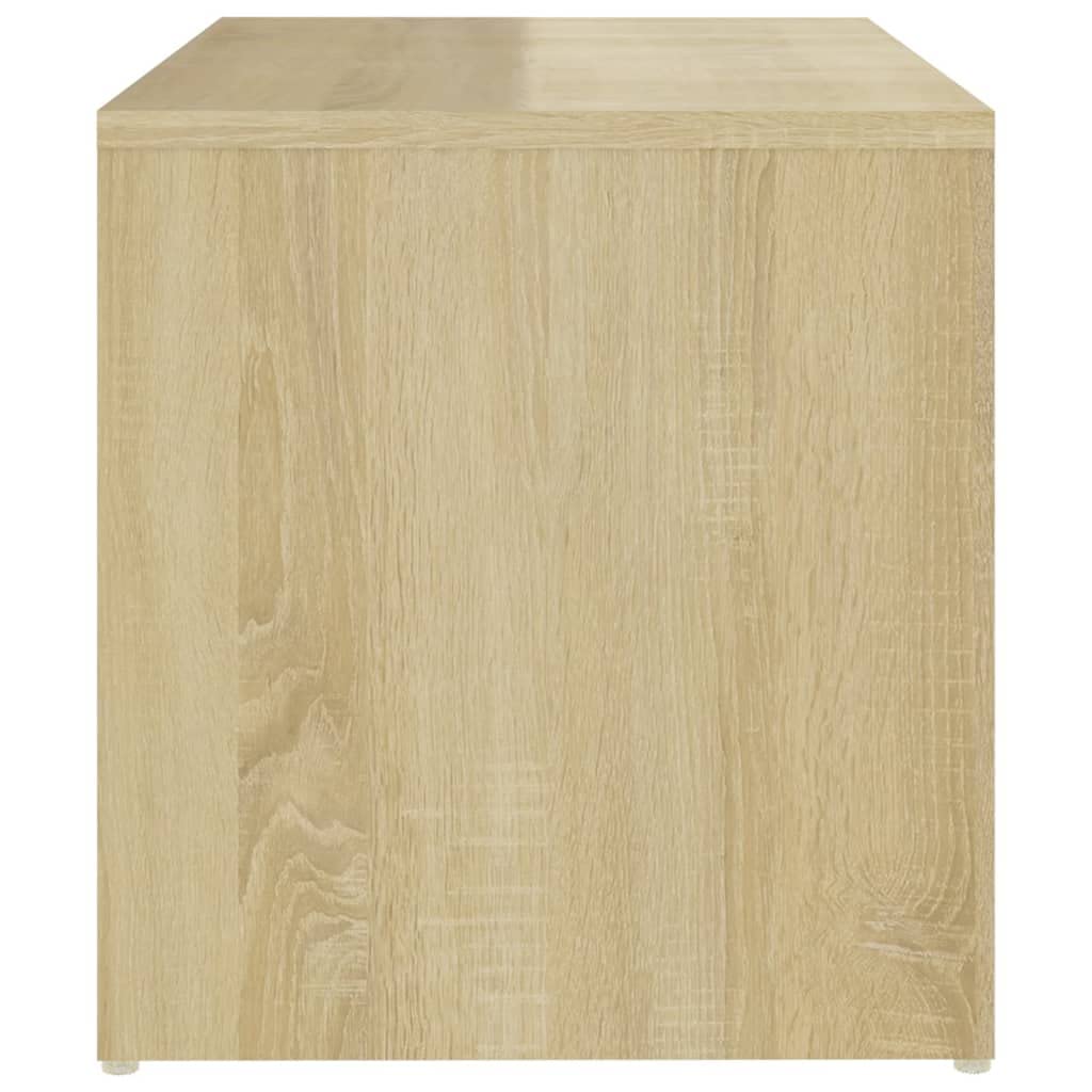 vidaXL Mesa Auxiliar Muebles Mobiliario Sofá Café Centro Salón Sala de Estar Libros Estante Decoración de Contrachapada Color Roble Sonoma 59x36x38 cm