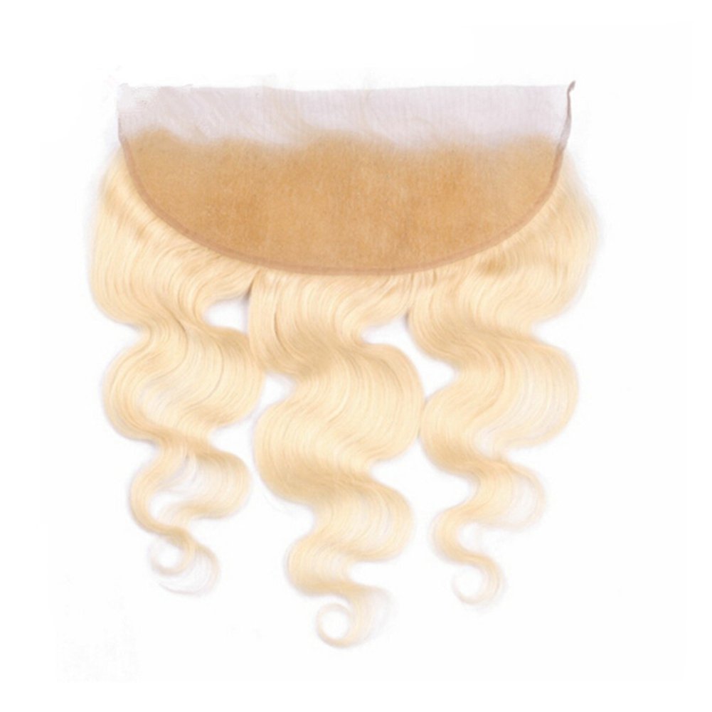8A Body Wave Platinum Blonde Virgin Hair 3 Bundles With Lace Frontal Closure 4Pcs Lot Unprocessed Human Brazilian #613 Blonde Hair Weave With 13x4 Ear to Ear Full Frontals (24 with 26 28 30)