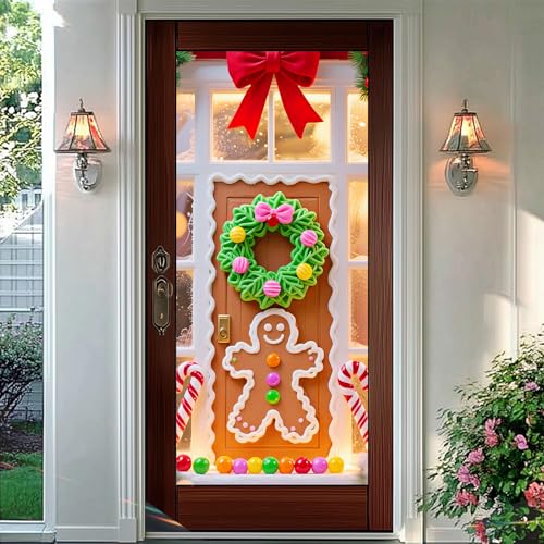 Vinilo decorativo para ventana puerta Navidad 17.7x39.3 pulg miniatura 6