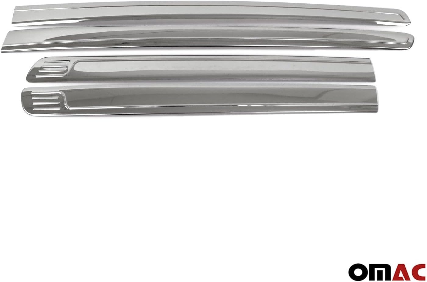 OMAC Side Door Molding Trim for Nissan Frontier 2005-2021 Stainless Steel Silver 4X