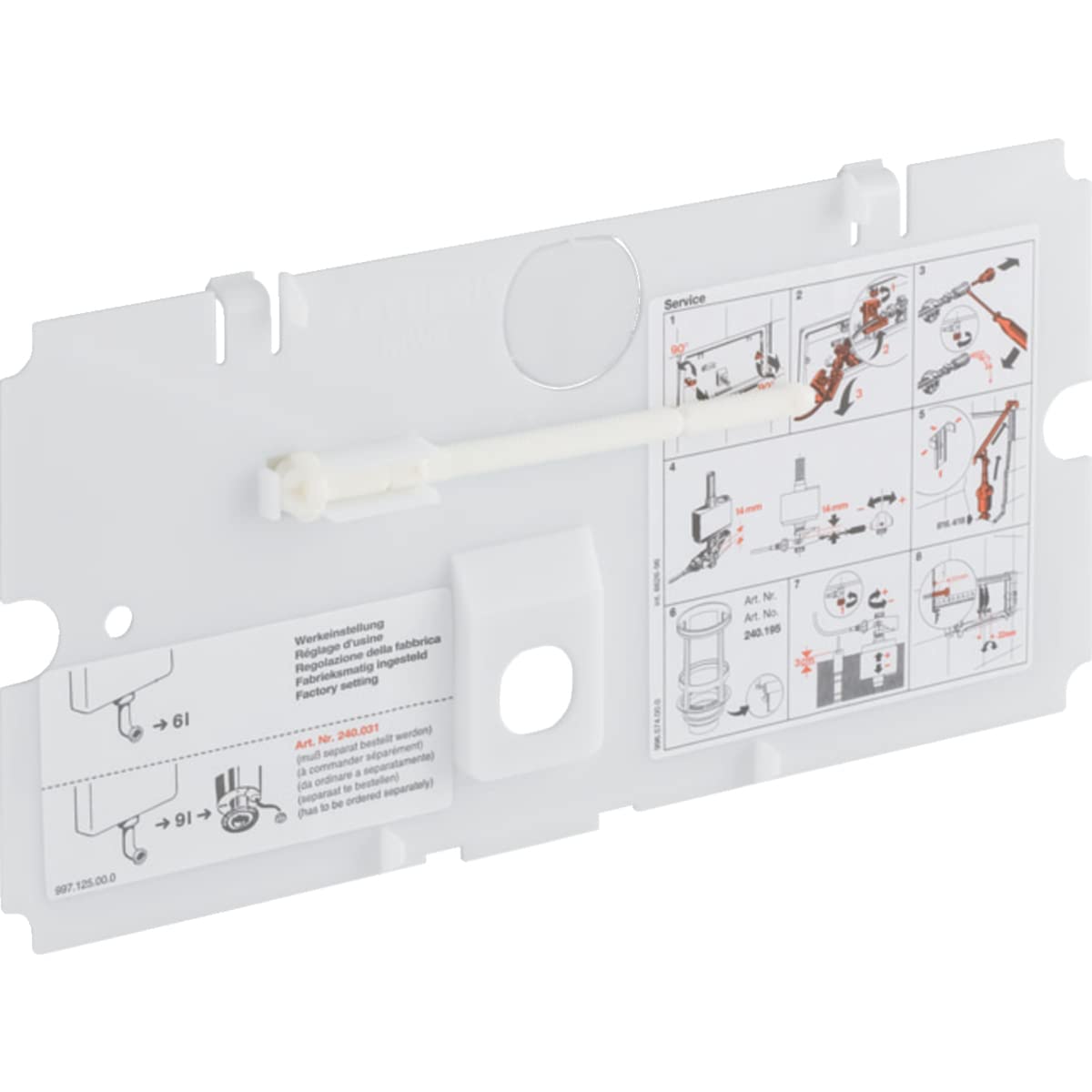 Geberit - Piastra di Protezione - Cisterna di Pulizia da a Partire dal 1988 240073001 Modello