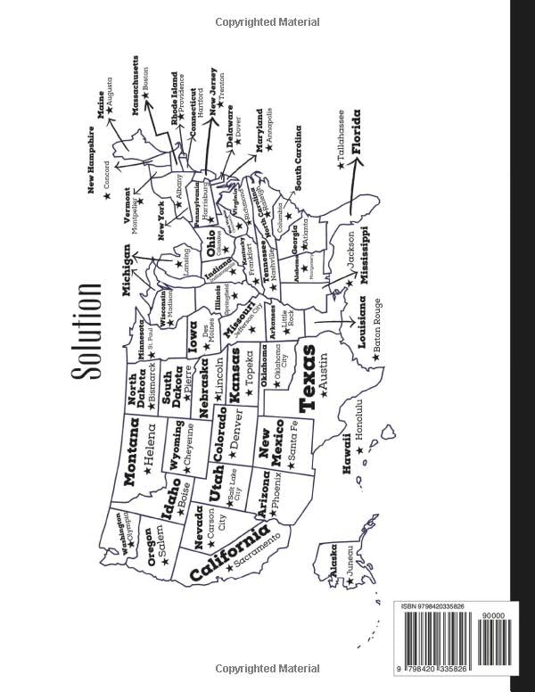 Blank American Maps: To Practice Labeling the 50 States of the United States & Capitals (Blank U.S. Maps) - Image 2