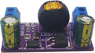 Eletechsup 1.5A High-Power Constant-Current Step-Down LED Driver Board DC 4-27V for Automotive RCL DRL Fog Lights (1 x 1A5 with Terminal)