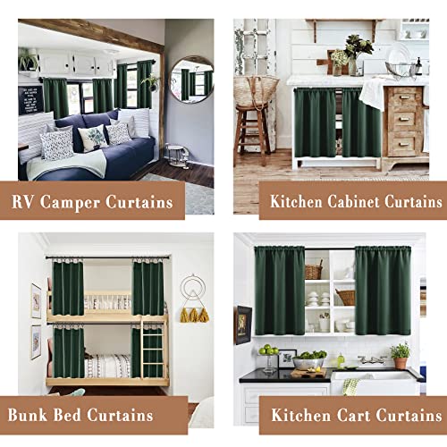 Xtmyi Christmas Kitchen Curtains,30 Inch Length,Waterproof Green Cafe Curtains/Tier,Thermal Insulated Blackout Window Treatments For Holiday Decor Xmas Decorations #TOP1