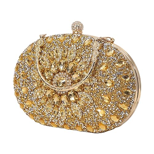 Pochette Ovale pour Femme Sublimant Vos Tenues de Fête Dorées