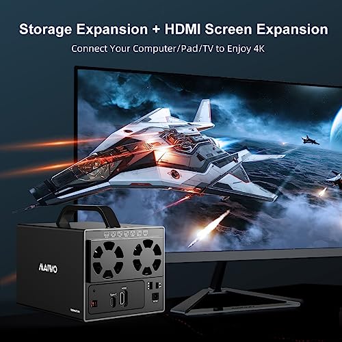 Caja externa NVME 4 bahías RAID con ventilador miniatura 6