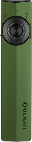 Miniatura 11 de OLIGHT ArkPro EDC Linterna plana recargable con haz verde, UV y LED blanco, linterna de bolsillo de 1500 lúmenes USB-C para camping, linterna de