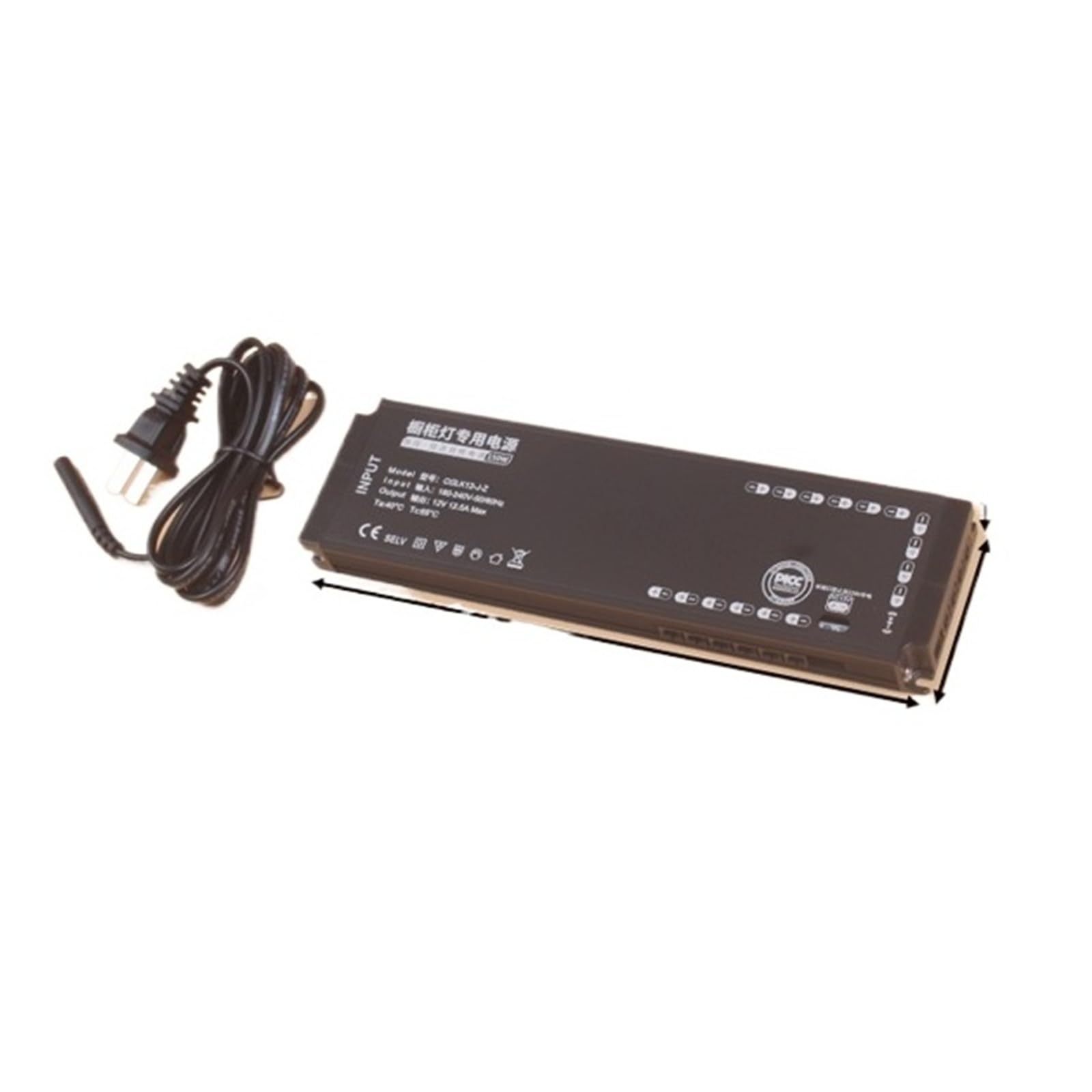 Alimentatore per illuminazione mobili | Uscita: DC12V; Potenza: 24W/36W/60W; Porte: 6; Caratteristiche: Ultra-sottile(DC12V 150W-16 Route-aluminium)