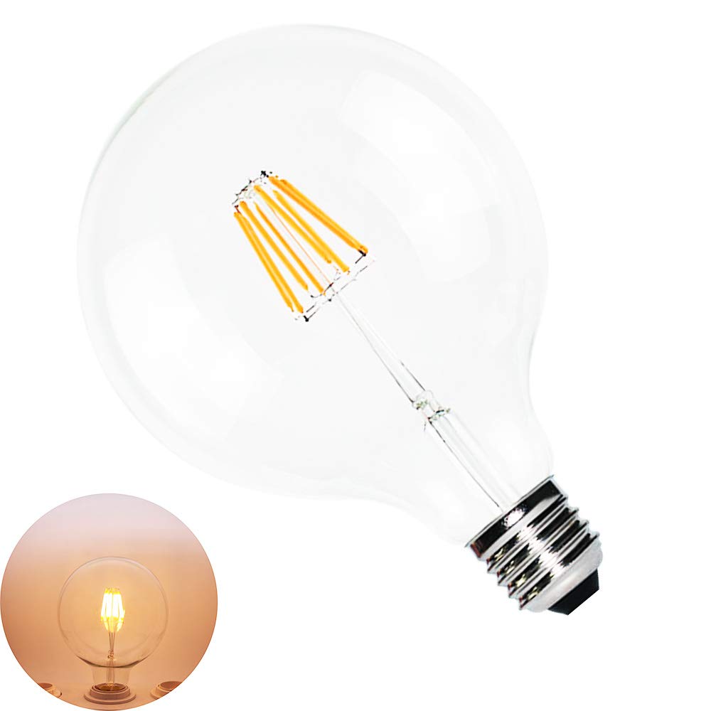 LED Edison G125 Blanco Cálido 800LM Bombilla Vintage LED,8W Bombilla retro vintage,No regulable - Pack de 18 Unidades