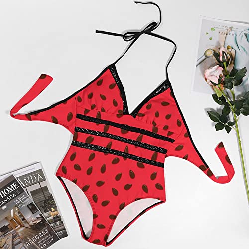 Swimsuit col V rouge idéal pour vos séances de piscine et plage