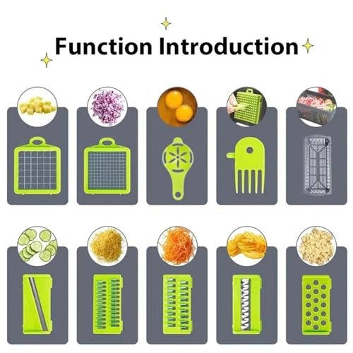 Set cortador multifuncional 16-en-1 para verduras miniatura 7