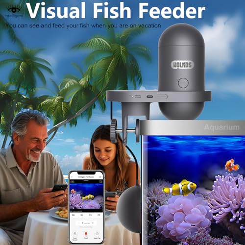 Image of Automatic Fish Feeder with 2K Camera,APP Control Auto Feeder,2.4G WiFi Intelligent Food Dispenser,for Fish Tank & Aquarium