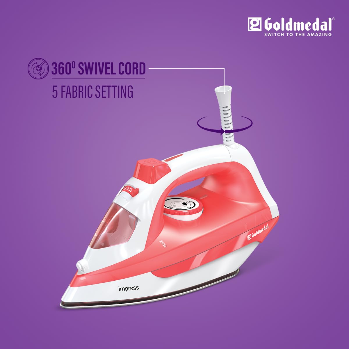 Goldmedal Impress Steam Iron - Self Cleaning -7