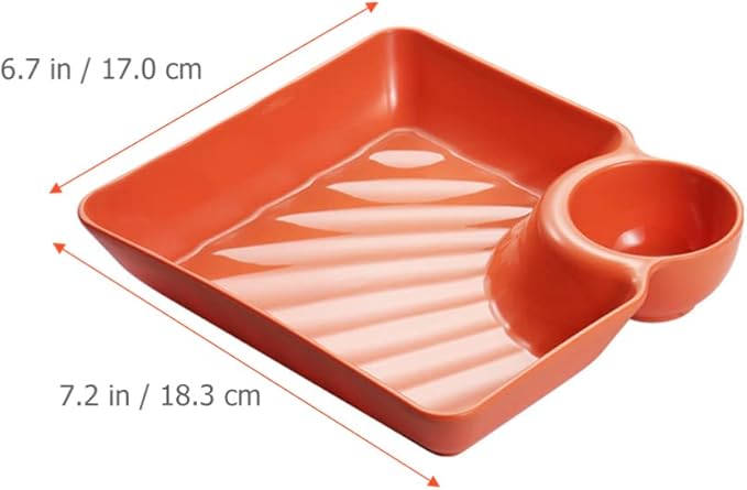 Luxshiny Bandejas de Alimentos 3 Piezas Platos para Dumplings miniatura 3