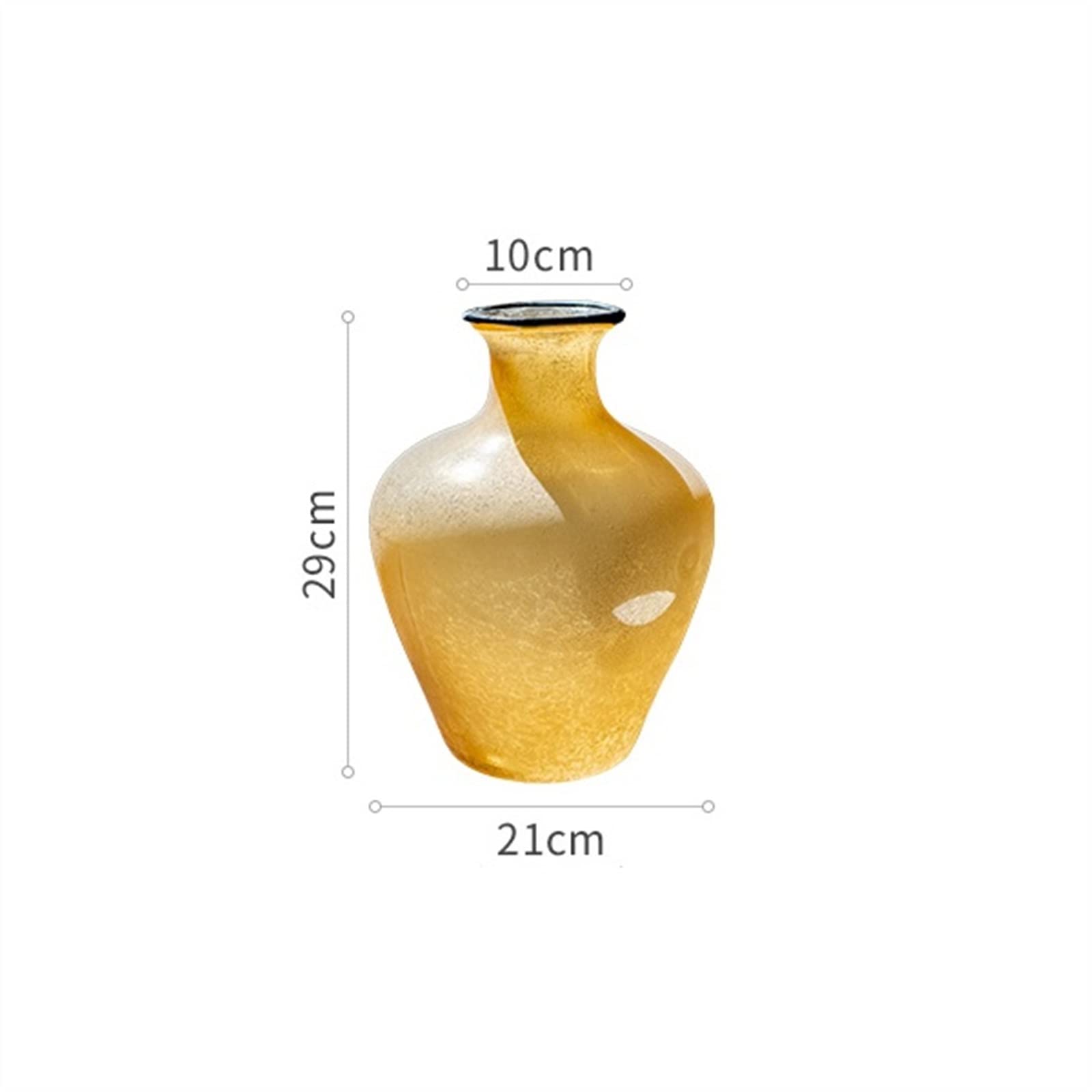 Vaso Di Fiori Vaso in vetro a bocca piccola, pancia grande, composizione floreale manuale, coltura secca, acquatica, stile europeo e americano