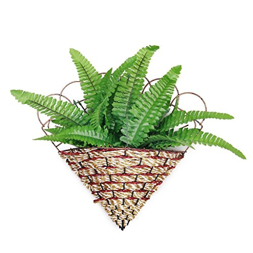 Image of PAPERI Artificial Plant Home Decor - Green Imitation Fern Plastic Artificial Grass Leaves Plant for Home Arrangement Decor Pack of 4