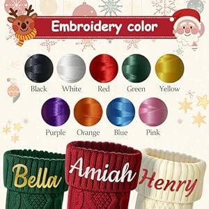 Personalized Christmas Stockings with Name Embroidered Knitted Christmas Stockings 18” Large Xmas Stocking Custom Christmas Stocking for Family Kids Personalized Christmas Stockings with Name Embroidered Knitted Christmas Stockings 18 Large Xmas Stocking Custom Christmas Stocking for Family Kids