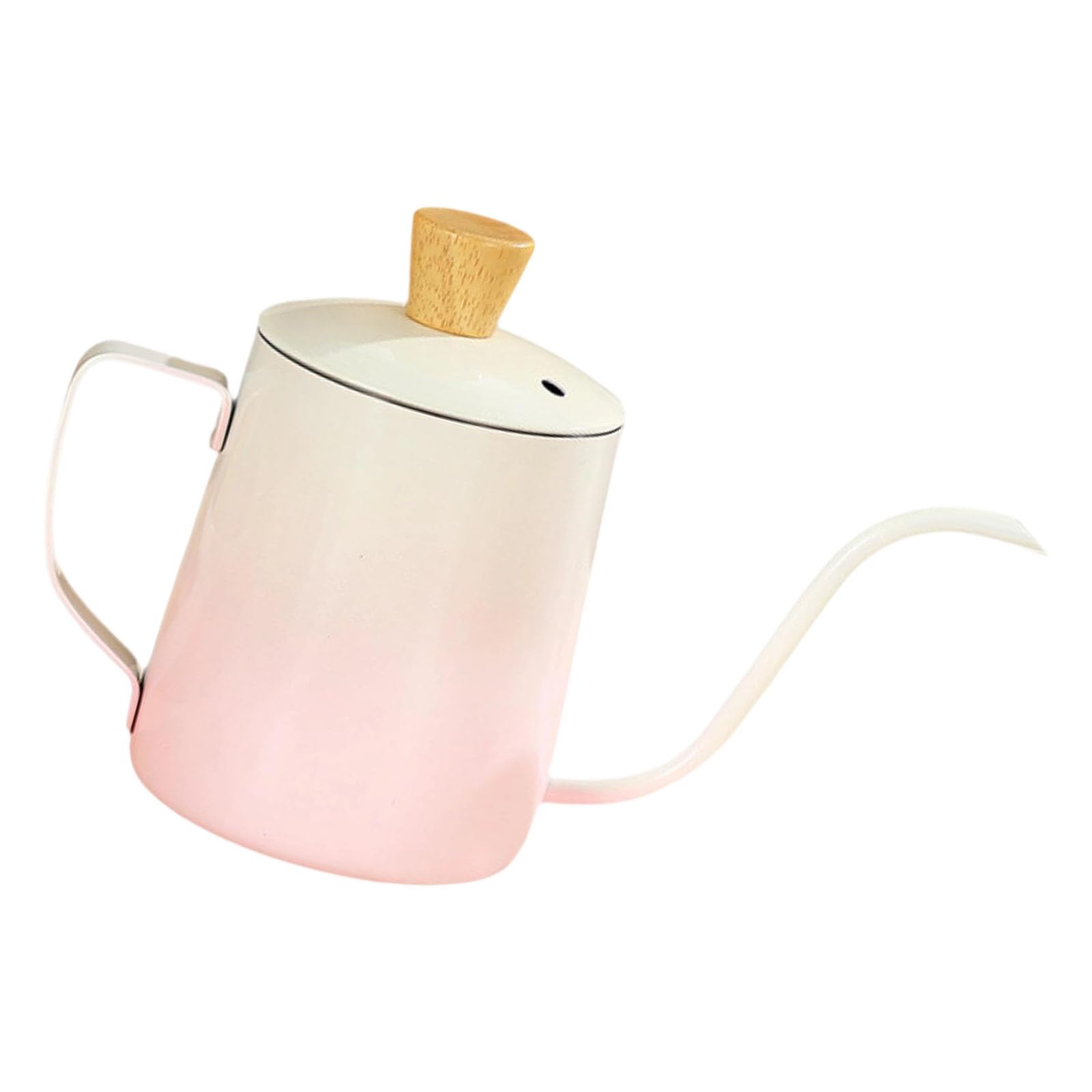 Kalttoy Multipurpose 600ML Metal Thin Neck Container for Delicate Beverage Creation Espresso Maker with Comfortable Handle Long Stream Coffee Pouring Coffeepot
