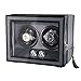 Produktbild GUOOK 2 Automatik Unisex Uhrenbeweger, Doppeluhren Aufbewahrungsvitrine Box 4 Rotationsmodi mit leisem Mabuchi Motor Eingebaute LED Lampe Uhrenbox