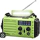 AM/FM/SW Baustellenradio Kurbelradio, Tragbares 5-Wege Wetter Solar Radio,Dynamo Handkurbel,Power Bank,LED Camping Licht,SOS-Alarm,Kompass,USB-Anschluss zum Aufladen des Mobiltelefons im Notfall