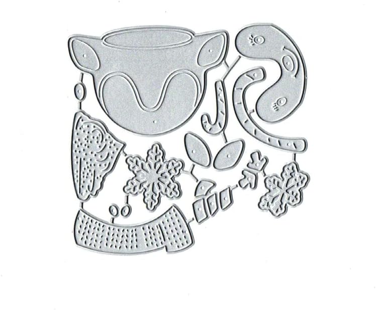 Miniatura 5 de Taza de ciervo de Navidad troquelada de metal, troqueles de corte, tazas de ciervos de Navidad, tarjetas de papel, plantillas de corte para