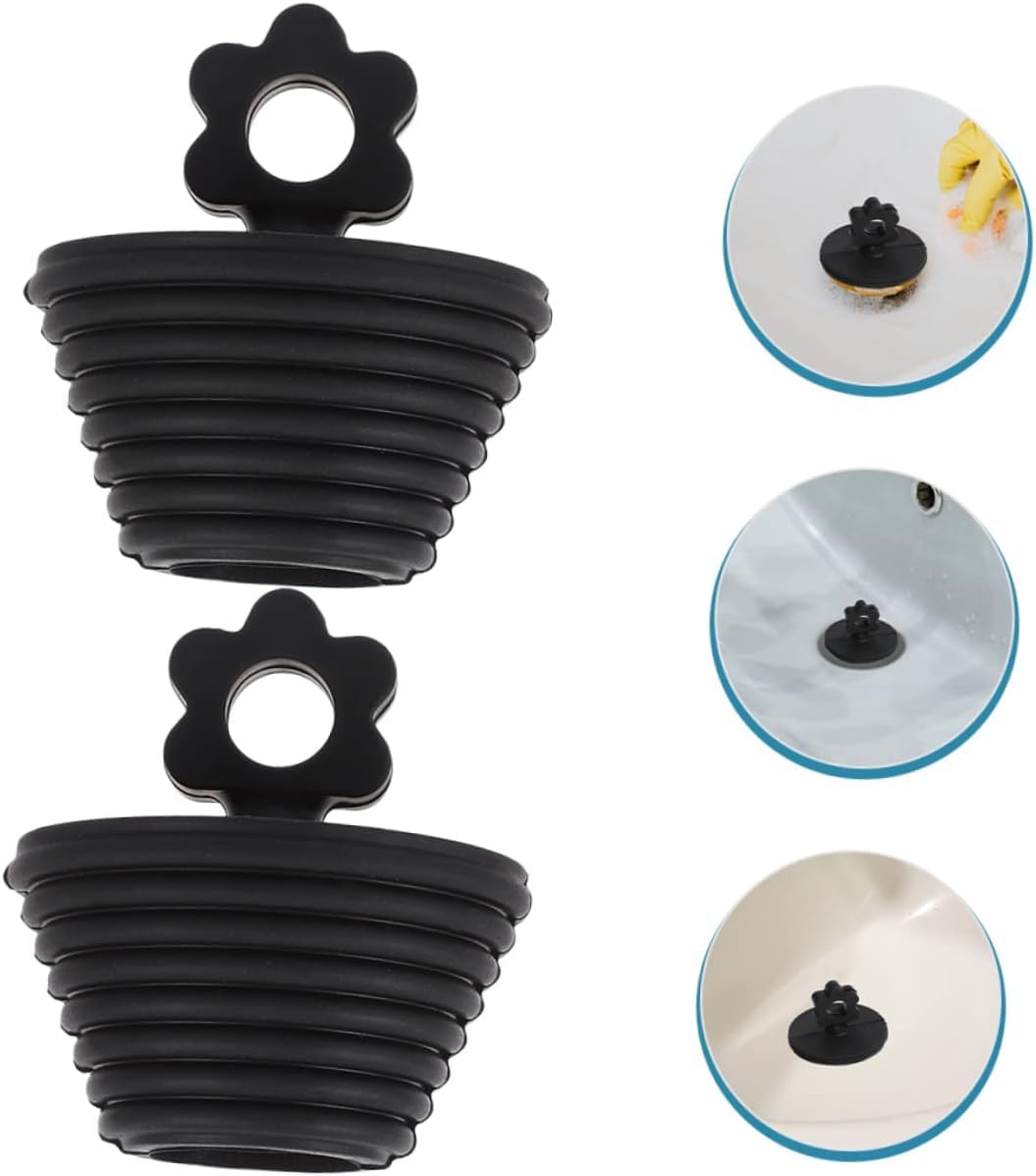 Tapón de filtro de baño, 2 piezas Tapón de bañera Tapón de bañera Drenaje de bañera Tapón de drenaje de fregadero de bañera Tapón de bañera Tapón de drenaje de bañera Tubo de drenaje de fregadero Cubi