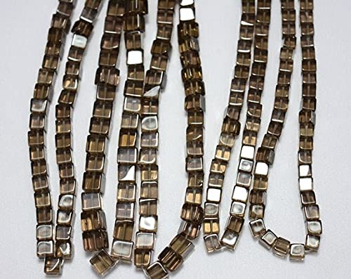 Quartz fumé véritable perles box 6mm pour création bijoux fins