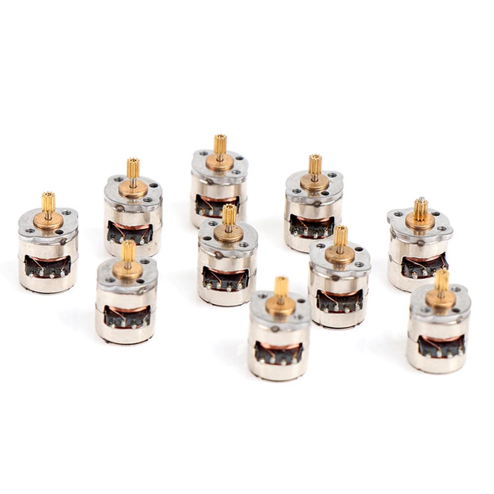Lrtzizy Mini Stepper Motor 2 Phase 4 Wires Motor Stepper Miniature with Gear Mini Motor Toy Motor Craft 10pcs/Pack - Image 2