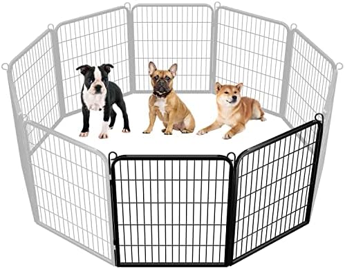 Yaheetech 16 Panel Dog Playpen 63cm High Heavy Duty Pet Pen for Puppy/Rabbit/Cat/Small Animals Metal Exercise Fence Barrier for Indoor/Outdoor
