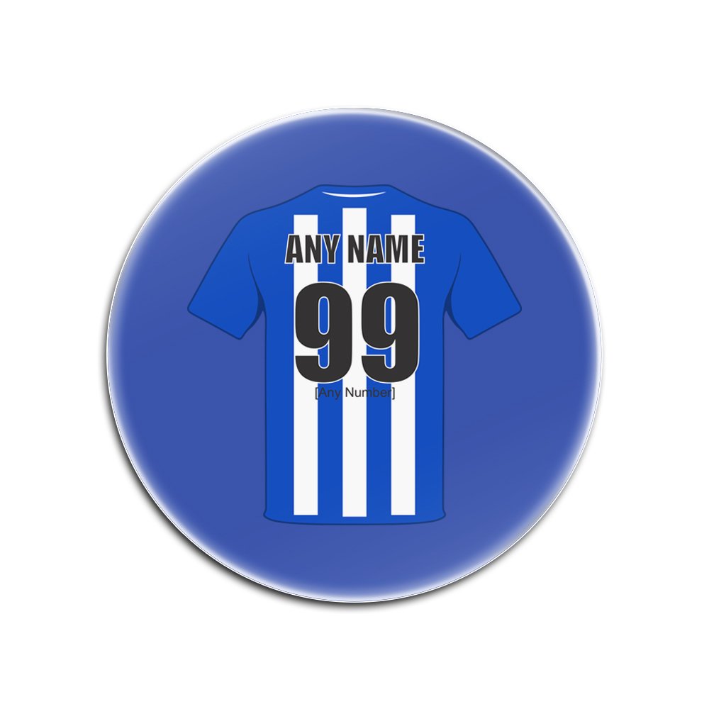 UNIGIFT Personalised Gift - Kilmarnock Round Glass Coaster (Football Club Design Theme, Colour Options) - Any Name/Message on Your Unique Mat Pad - The Killie