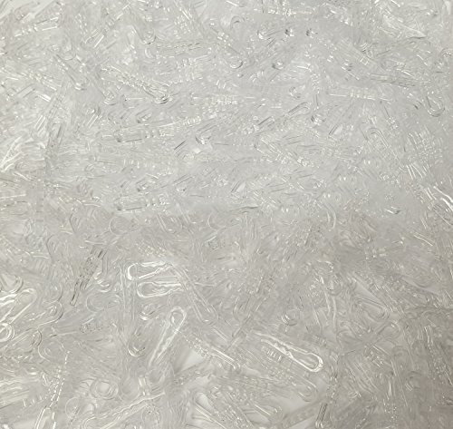 Niftyplaza U Shape Clear Durable Plastic Alligator Clips Shirts Folding Ties Socks Pants Hold Garments In Place (1000 Alligator Clips) #TOP5