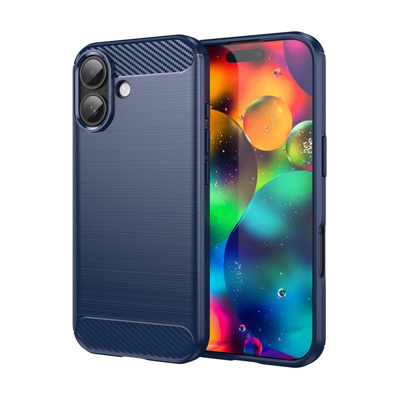 Image of Hybrid Carbon Fiber Back Case for iPhone 17 (Blue)