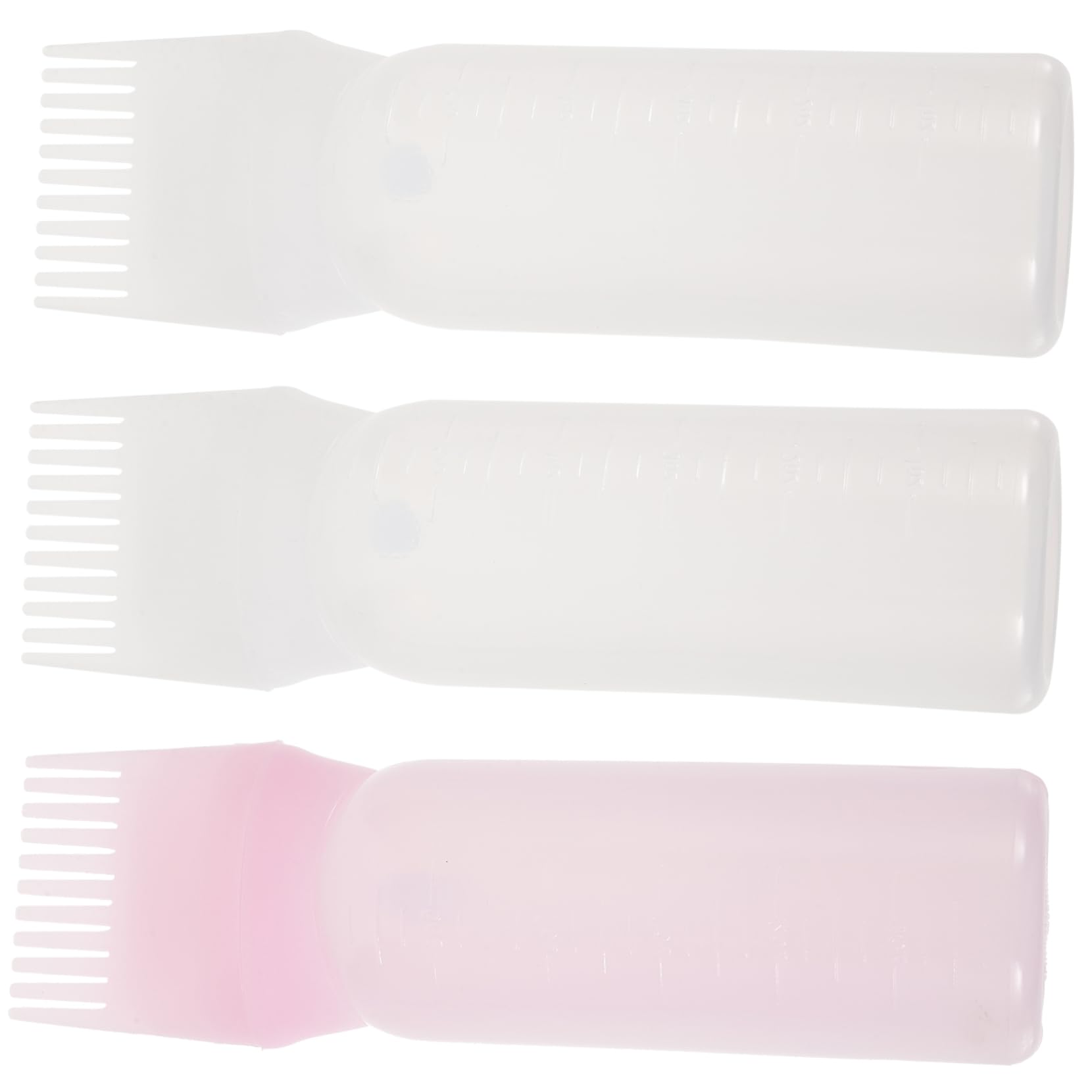 Beatifufu Hair Coloring Dyeing Bottle Hair Applicator Comb Salon Shampoo Comb Bottle Lightweight