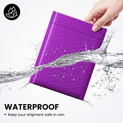 Image of Fuxury 500 Pack Purple Bubble Mailers 6x10 Inch, Small Bubble Shipping Envelopes#0 Thick Bubble Padded Mailer Strong Adhesion Padded Envelopes for Mailing Jewelry,Makeup