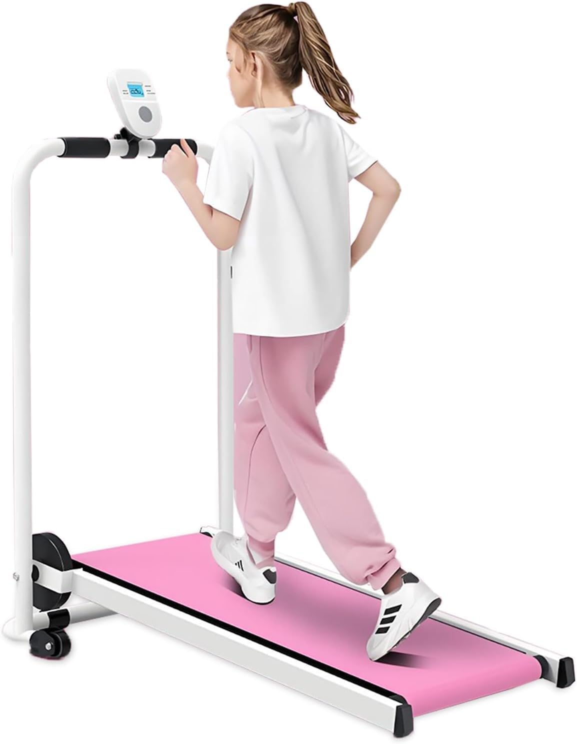 Foldable Kids Treadmill - Self-Propelled Indoor Exercise Equipment for Ages 3-15, Compact Gym Treadmill with LED Display for Home Workouts and Active Play