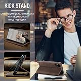 Cracedily for Samsung Galaxy A51 Case, Flip Wallet Leather Case with Card Holder Magnetic Closure Shockproof Kickstand Protective Phone Cases Cover for Samsung A51,Coffee - Image 5