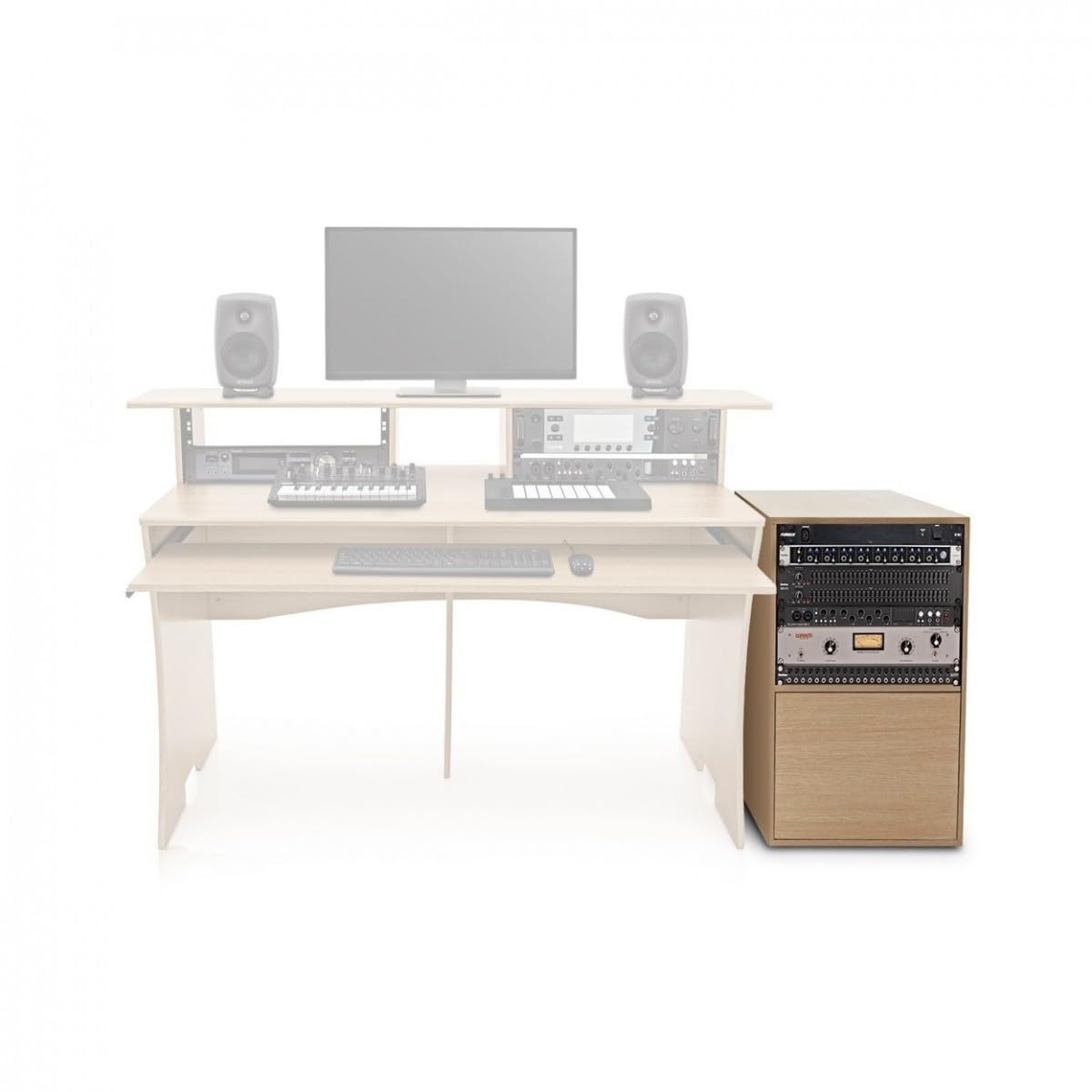 Armoire rack de studio 8U par Gear4music Wood H-76 cm L-52 cm P-47 cm