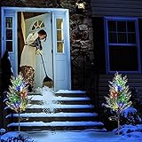 SHANZG Christmas Decoration Light LED Christmas Tree Plug-in Light Outdoor Garden Decoration Light (Multicolor)