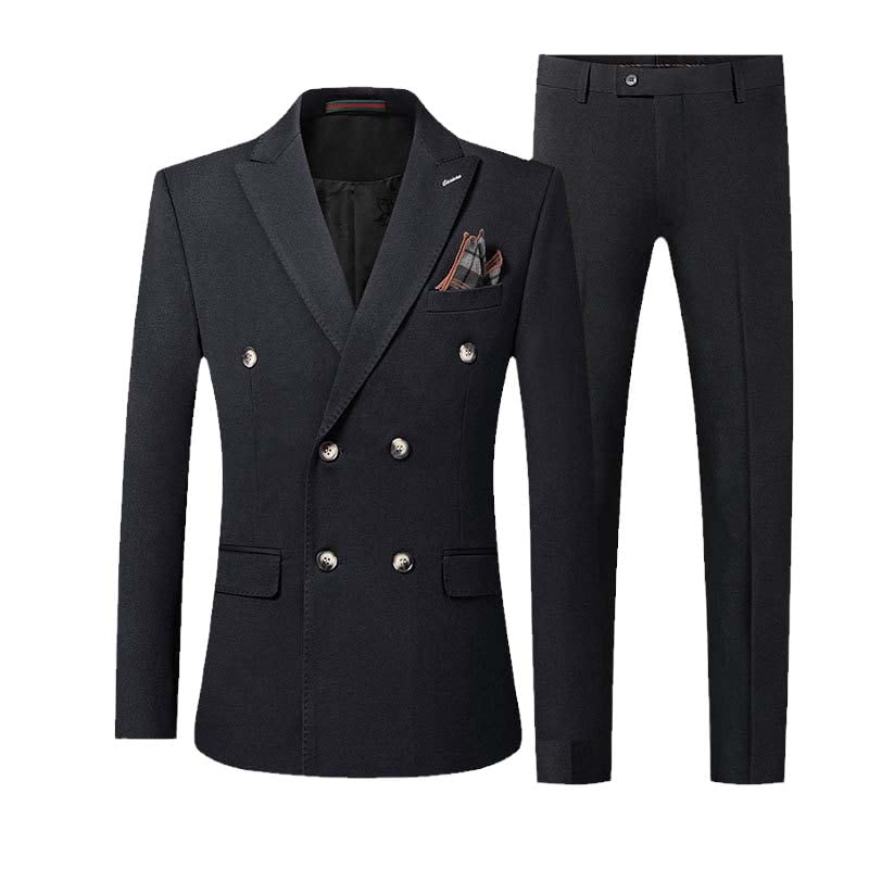 Costume trois pièces homme coupe ajustée confortable couleur unie