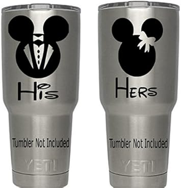 Amazon Com His Hers Minnie Y Mickey Disney Adhesivos Para Yeti Vasos No Vendemos Vasos Vinilo Walt Mundo De Vinilo Mickey Mouse Minnie Mouse Vaso De Ozark Trail Adhesivos 2 De Alto X