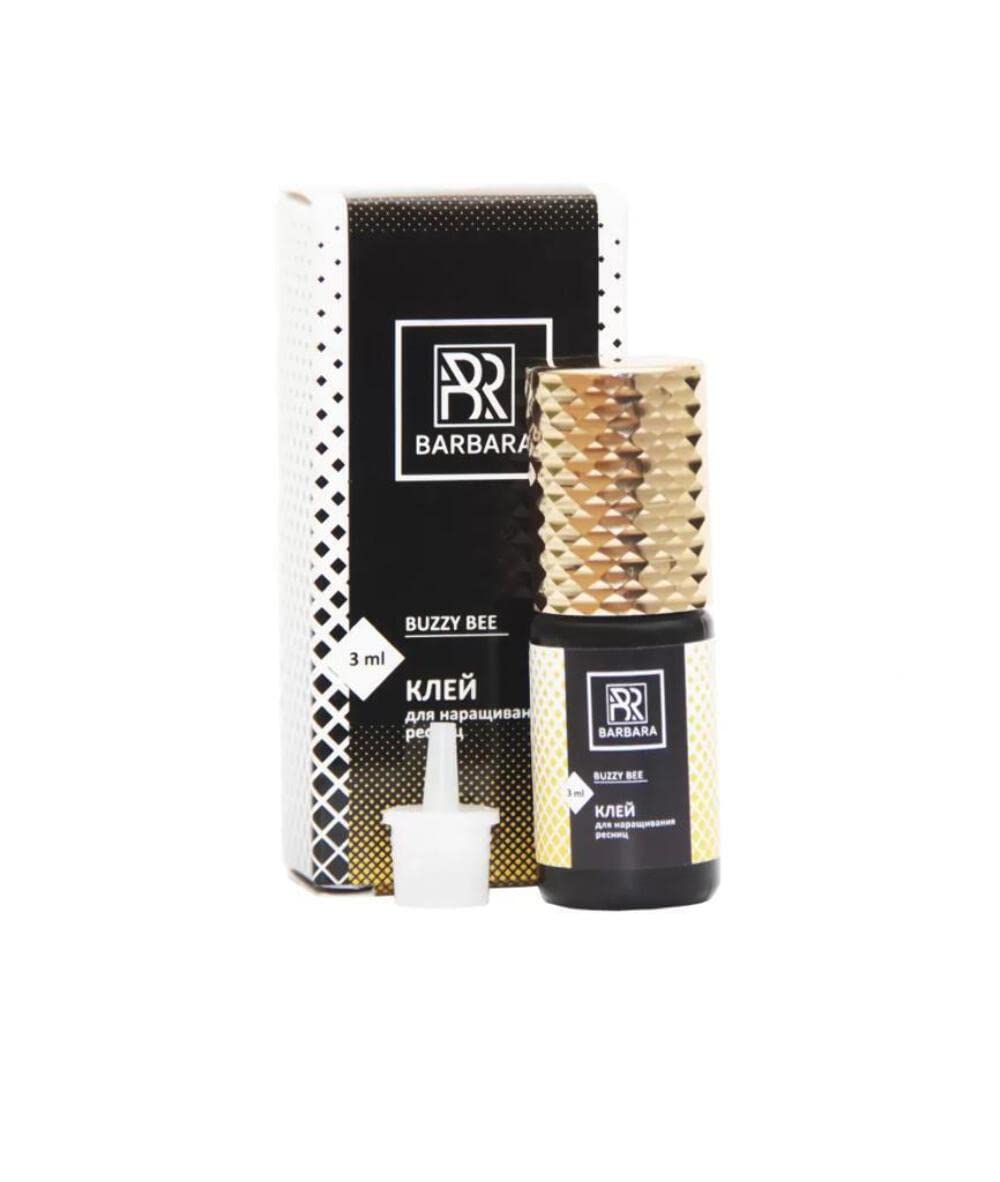 Colla per Extension Ciglia BARBARA 'Buzzy Bee': Formula Professionale per Volume e Mega-Volume | Adesione Ultra Rapida in 0,5 Sec. | Tenuta Duratura fino a 8 Sett. | Senza Incollature (5 ml)