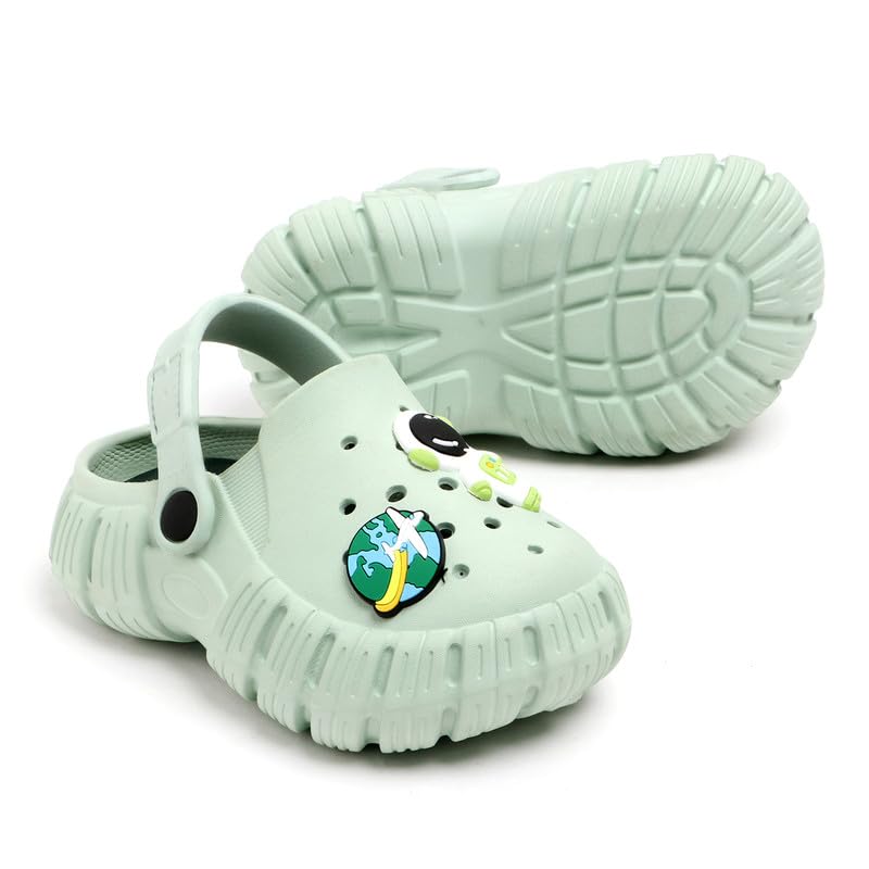 Image of Unisex Kids Clogs Soft Anti Skid Mules Sandals with Adjustable Back Strap Indoor & Outdoor Slipper for Boys & Girls Everyday Use Waterproof Jibbex Slides