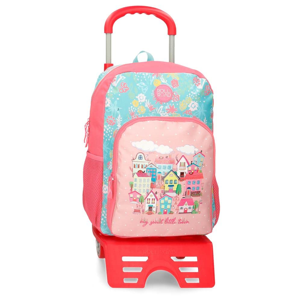 ROLL ROAD My little Town Mochila Escolar con Carro Rosa 30x40x13 cms Poliéster 15,6L