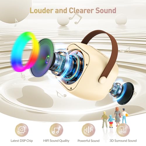 Image of Karaoke Machine for Kids, Karaoke Gifts for Girls Ages 4, 5, 6, 7, 8, 9, 10, 12 +Year Old Birthday Party, 4-12 Years Old Christmas Toys Gift for Girls